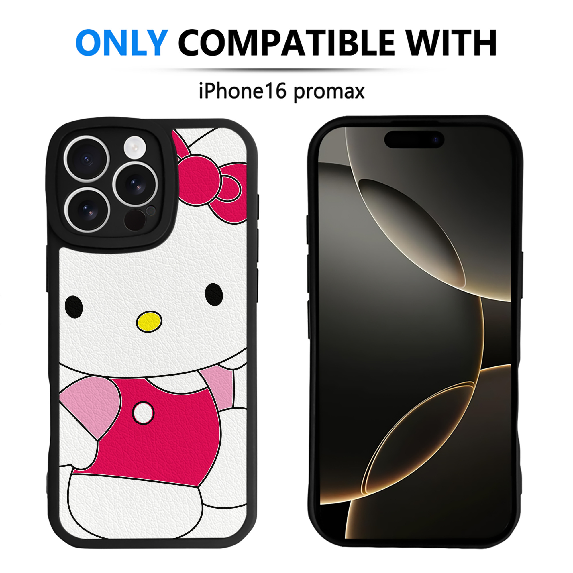 （画像用） Hello Kitty ハローキティ 【iPhone 16シリーズ対応】シリコンスマホケース（レザー調） 材質：シリコン